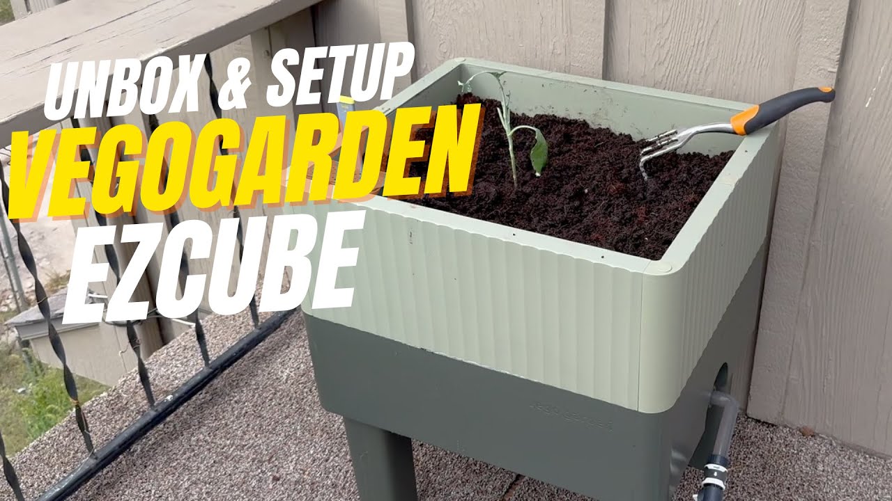 Unboxing &amp; Setup: VegoGarden EZCube Planter | Easy Self-Watering Raised Bed Review